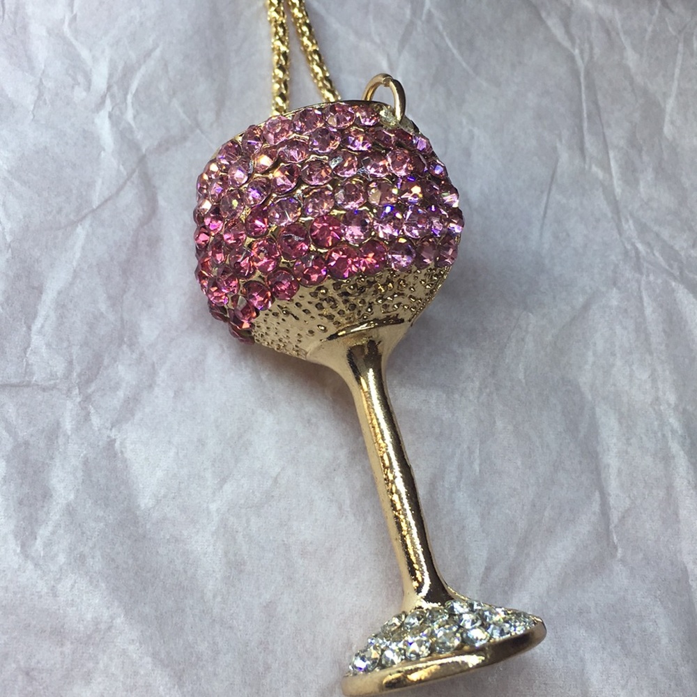 Who is ready for a nice glass of wine (necklace)